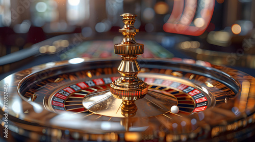 Contemporary Casino Charm: 3D Roulette Wheels with Studio Lighting photo