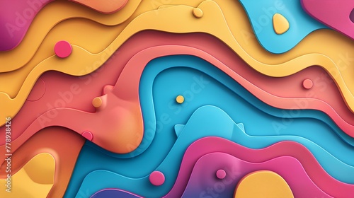 Colorful Wave Design: Abstract background with vibrant waves, perfect for web banners and artistic projects