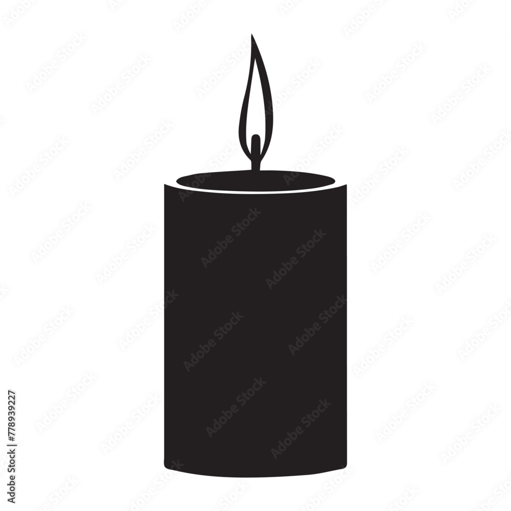 Candle black icon fire vector design. Candle black icon fire vector design.