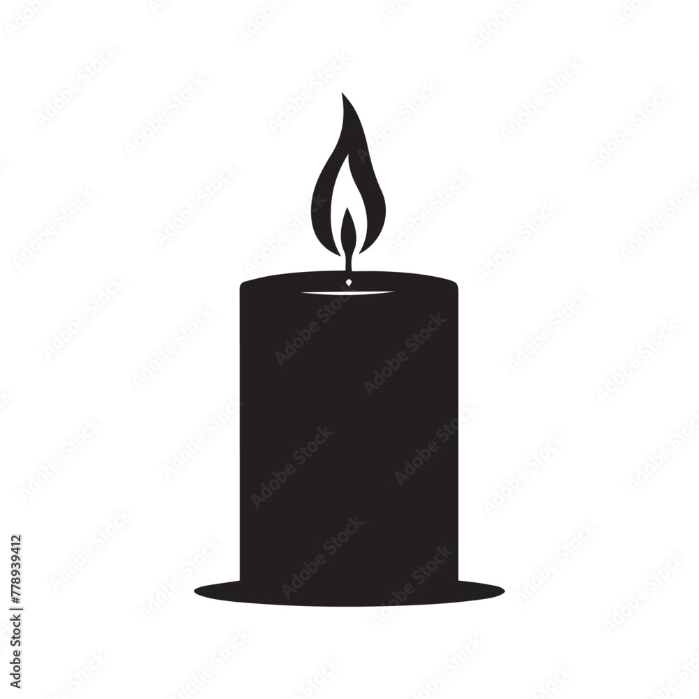 Candle black icon fire vector design. Candle black icon fire vector design.