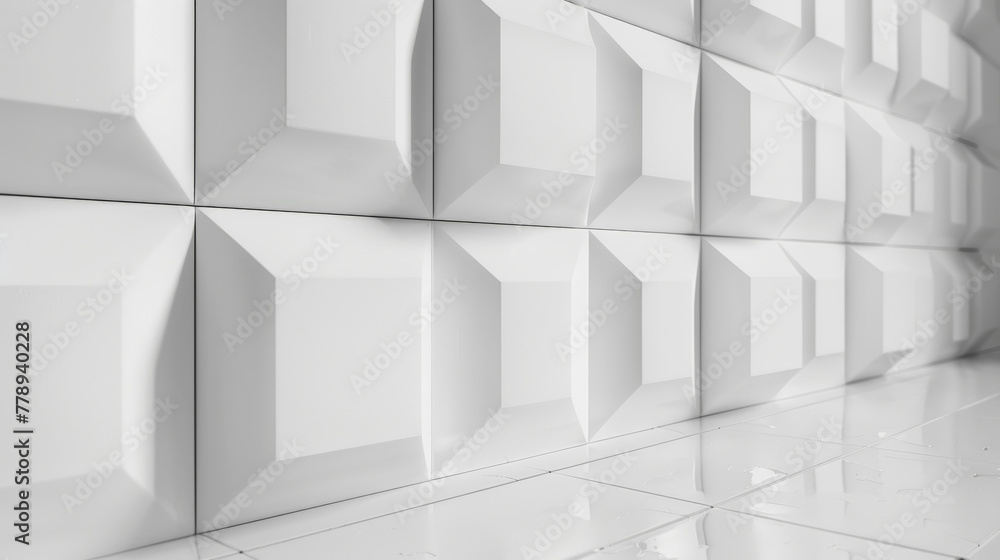 Obraz premium abstract 3d background, white wall