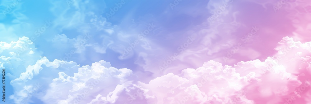 Sky filled with blue and pink clouds