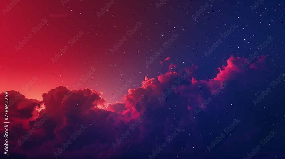 Fototapeta premium red and blue cloudy sky, background