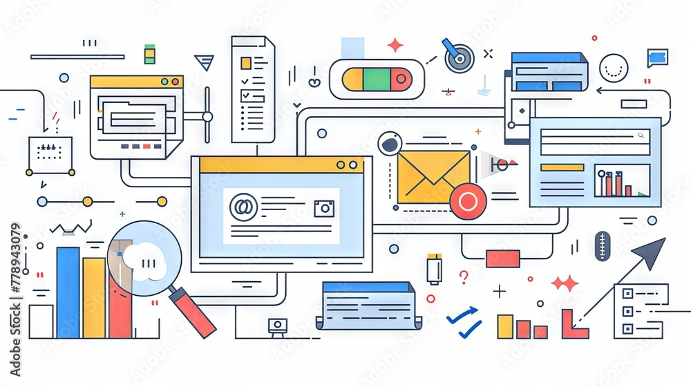A visual representation of SEO optimization strategies A visual representation of SEO optimization strategies