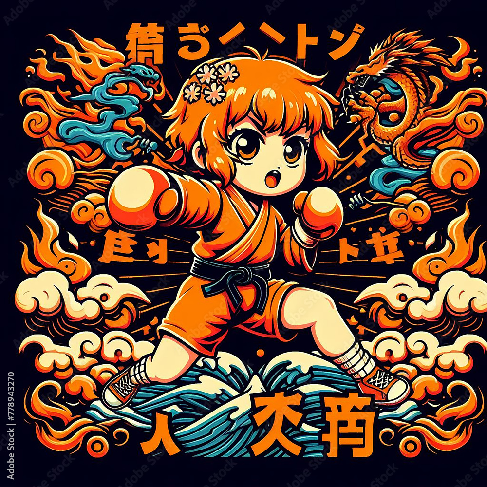 Colorful and fun fighter characters Colorful and fun fighter characters