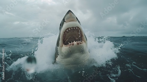 Great White Shark Breach - The Power of Ocean Predators - Nature s Drama in Action
