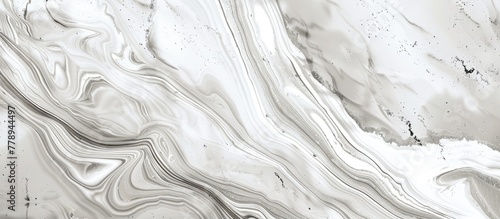 A closeup of a grey marble texture on a monochrome background, resembling waves of rock. An artistic pattern in liquid form with a peach undertone