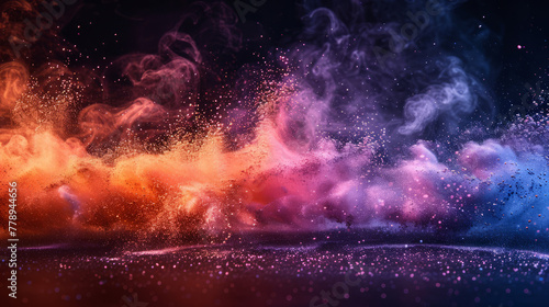 Wallpaper Mural Nebulous Storm of Particles and Colors in Outer Space Torontodigital.ca