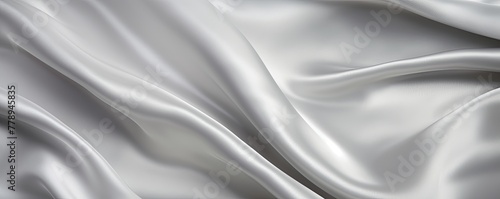 Silver vintage cloth texture and seamless background with copy space silk satin blank backdrop design 