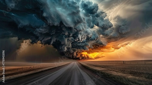 Approaching Tempest - Storm Chasing Adventure - Menacing Cloud Formation
