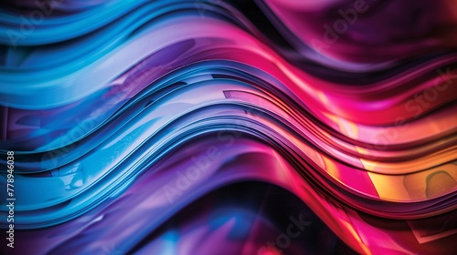 stack of magazines in neon light