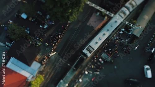time lapse of a traffic in the city