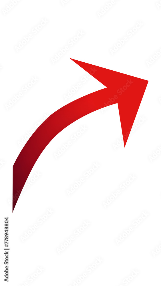 Dynamic Red Arrow: Motion and Direction Concept Dynamic Red Arrow: Motion and Direction Concept
