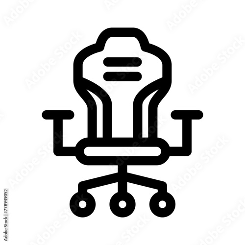 gaming chair icon or logo isolated sign symbol vector illustration - high quality black style vector icons
