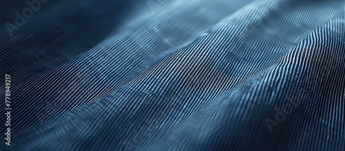 A close up of a piece of blue fabric resembling the colors of the sky, with hints of azure, grey, and electric blue. The texture resembles cumulus clouds and shades of water and grass