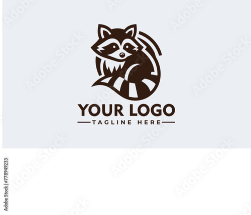 Raccoon logo design template simple logo is great for general purposes, but also great for any personal, sports, or educational usage Raccoon mascot esport logo design