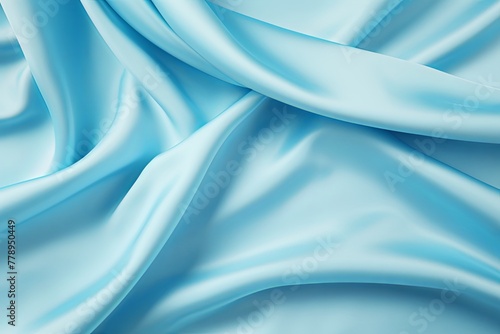 Sky Blue vintage cloth texture and seamless background with copy space silk satin blank backdrop design 