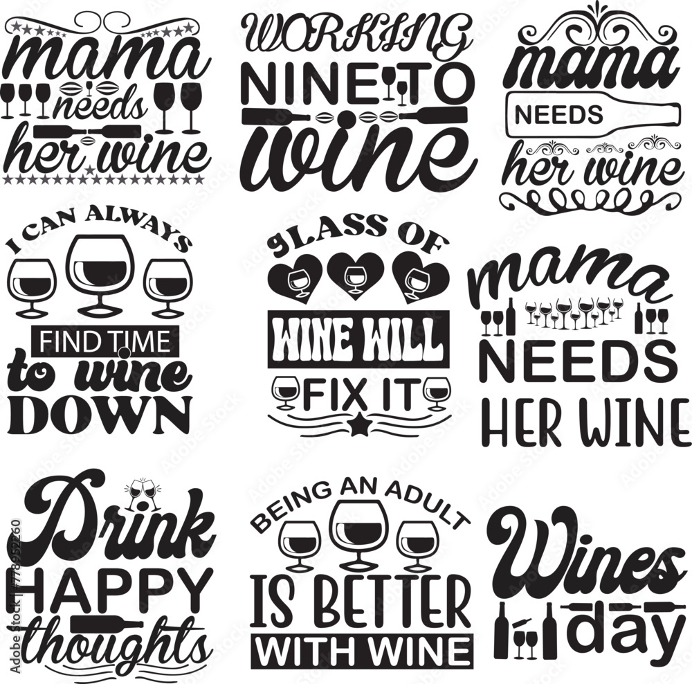 Naklejka premium Retro Svg Design Bundle