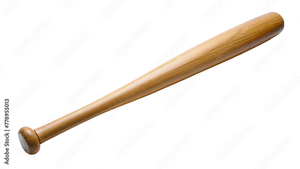 Wooden baseball bat isolated on transparent background. Wooden baseball bat isolated on transparent background.