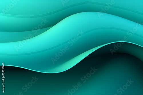 Teal fuzz abstract background, in the style of abstraction creation, stimwave, precisionist lines with copy space wave wavy curve fluid design