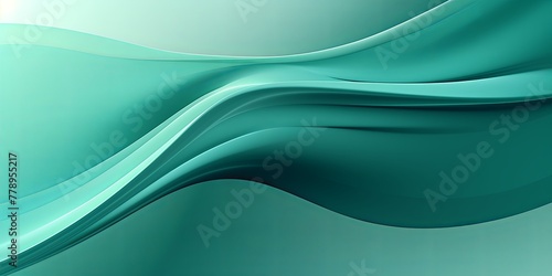 Teal fuzz abstract background, in the style of abstraction creation, stimwave, precisionist lines with copy space wave wavy curve fluid design photo