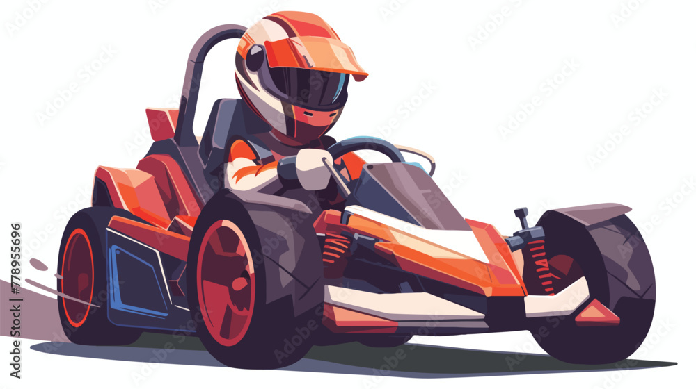 Shifter Kart Racer cartoon illustration 2d flat car
