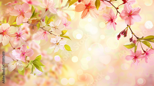 spring background with sakura flowers