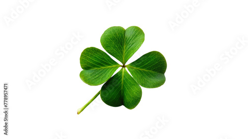 Clover leaf isolated on transparent background. St.Patrick's Day