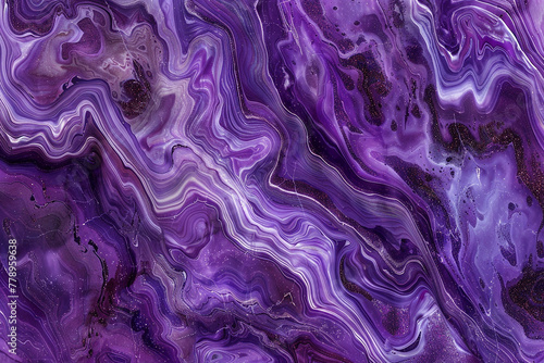 A seamless purple marble background, with swirls and eddies of color that suggest a flowing, liquid motion, blending artistry with the majesty of natural stone. 32k, full ultra HD, high resolution