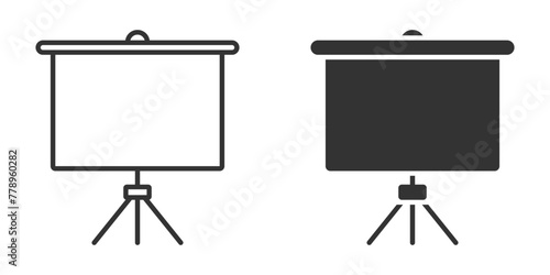 Projector screen icon. Vector illustration.