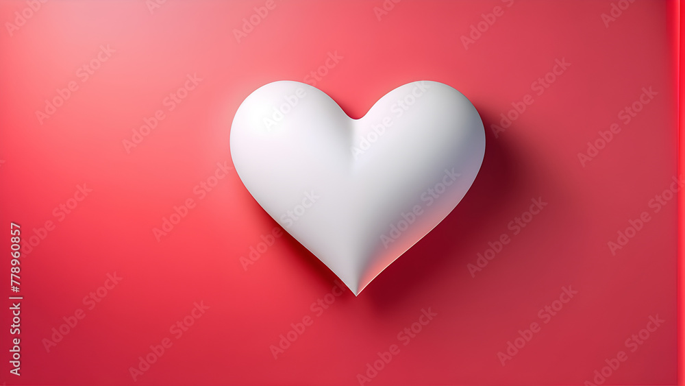 Classic Red Hearts: Beautiful Heart Patterns on Red Background(Generative AI)