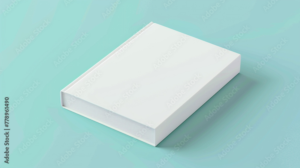 white hardcover book mockup isolated on light blue background white hardcover book mockup isolated on light blue background