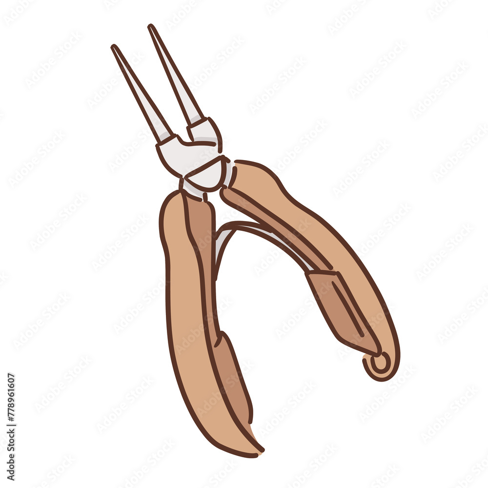 Round nose pliers illustration Round nose pliers illustration