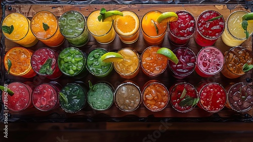 A banner showcasing a grid of 32 tantalizing margaritas, each with its own unique twist, promising refreshment and flavor in abundance.