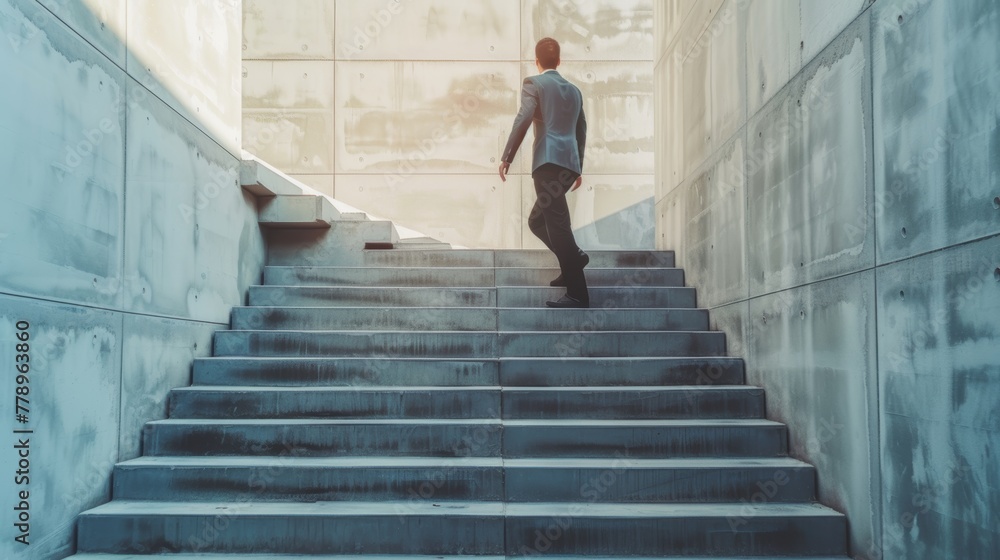 business male stand and feel happy on the most hight at the target, success, leader, teamwork, target, Aim, confident, achievement, goal, on plan, finish, generate by AI