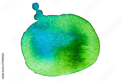 Watercolour green, blue colour abstract background. 
