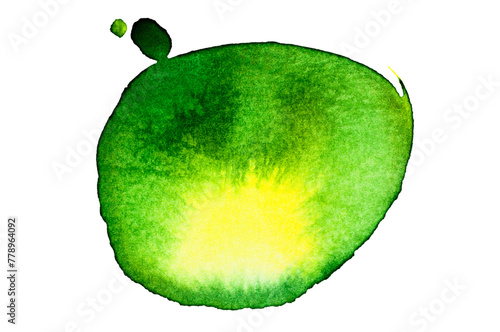 Watercolour green, yellow colour abstract background. 
