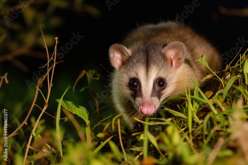 Opossum at night 