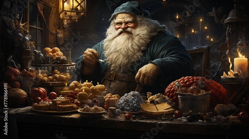 Holiday-themed epic where festive spirits and creatures save celebrations from junk food grinches illustration photo