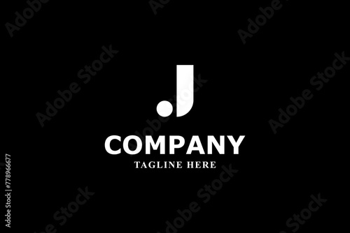 abstract letter j with black background logo
