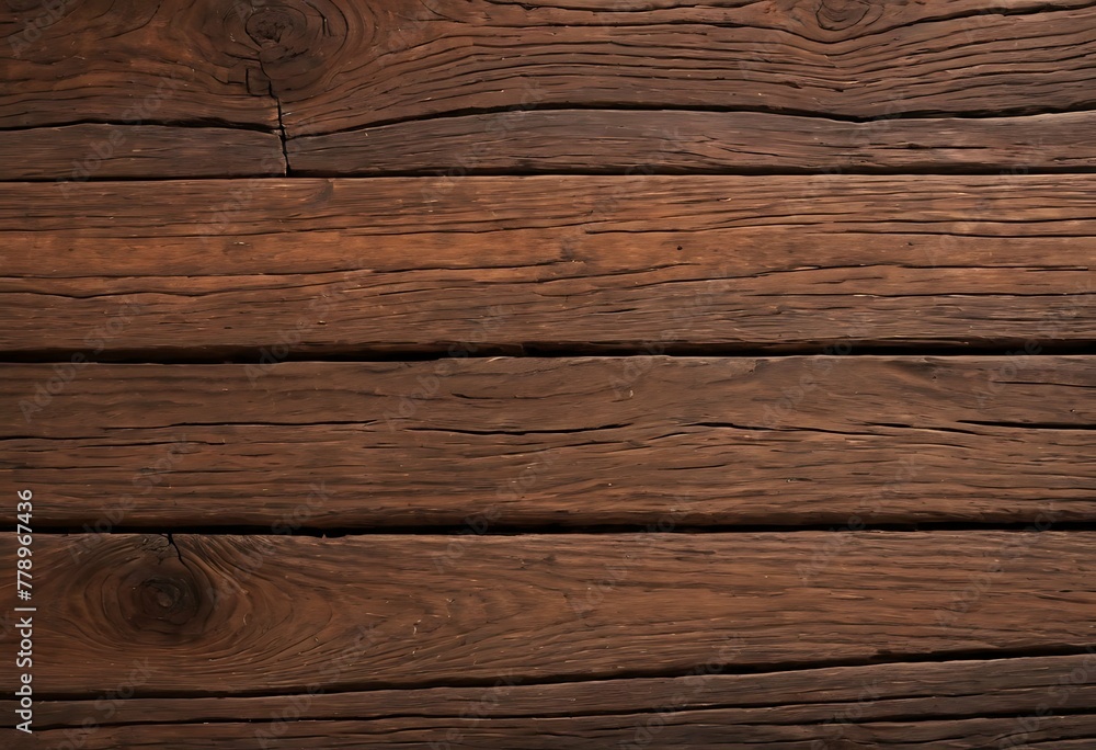 Fototapeta premium Old vintage brown wood texture surface, old wooden background, dark brown wood board wallpaper