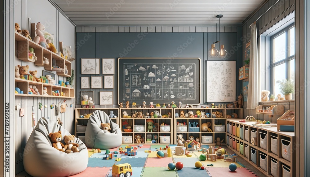Swedish Toddler Paradise: Colorful Playroom for Creative Fun