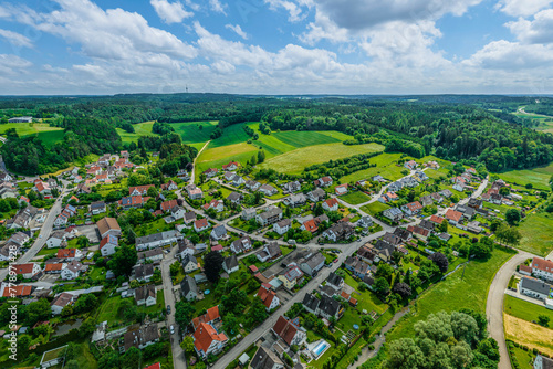 Ausblick auf Welden, den zentralen Ort des schwäbischen Holzwinkels photo