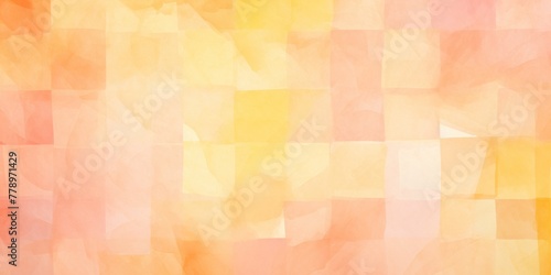Peach and yellow pastel colored simple geometric pattern, colorful expressionism with copy space background, child's drawing, sketch