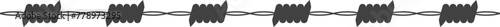 Barbed wire border line