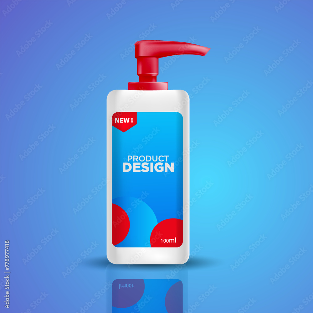 Package template design, Label design, mockup design label template, shampoo bottle label design ...