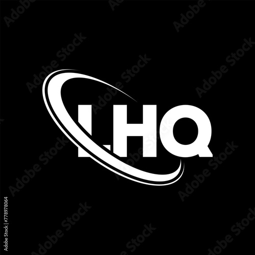 LHQ logo. LHQ letter. LHQ letter logo design. Initials LHQ logo linked with circle and uppercase monogram logo. LHQ typography for technology, business and real estate brand. photo