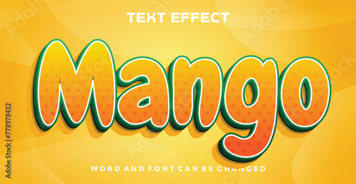 Mango editable text effect