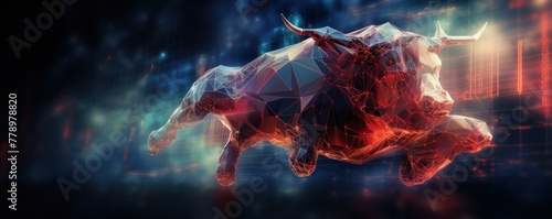 Red stock market charts going up bull bullish concept, finance financial bank crypto investment growth background pattern with copy space for design 