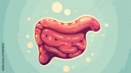 Stomach organ icon illustration vector graphic 2d f